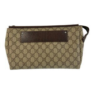 Gucci Tan Beige bag GG clutch leather brown canvas Supreme